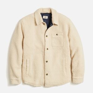 Marine Layer Tan Sherpa Shirt Jacket